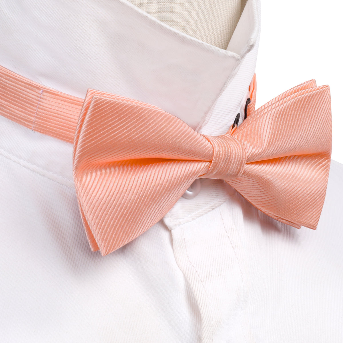 Pale Orange Solid Bow Tie Set bow ties    - Sophisticated Gentlemen