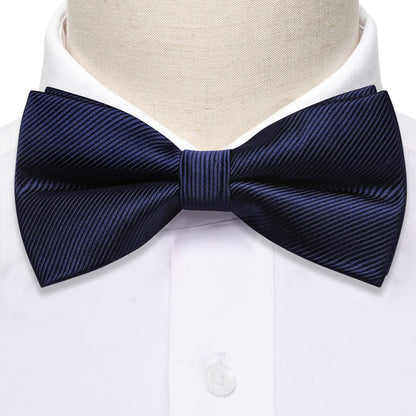 Blue Salvia Solid Bow Tie Set bow ties    - Sophisticated Gentlemen
