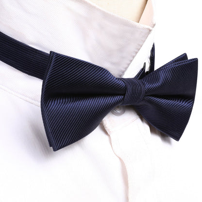 Blue Salvia Solid Bow Tie Set bow ties    - Sophisticated Gentlemen