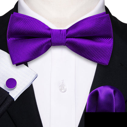 Hyacinth Solid Bow Tie Set bow ties    - Sophisticated Gentlemen