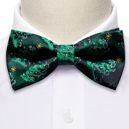 Green Xmas Tree Bow Tie Set bow ties    - Sophisticated Gentlemen
