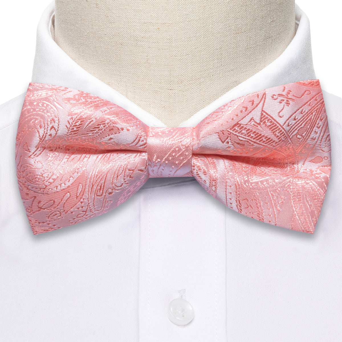Pink Paisley Bow Tie Set bow ties    - Sophisticated Gentlemen