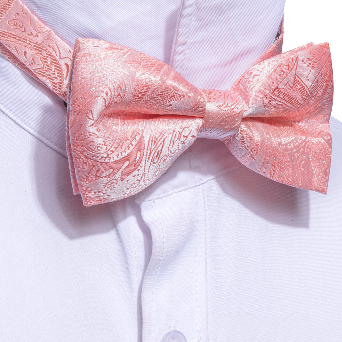 Pink Paisley Bow Tie Set bow ties    - Sophisticated Gentlemen