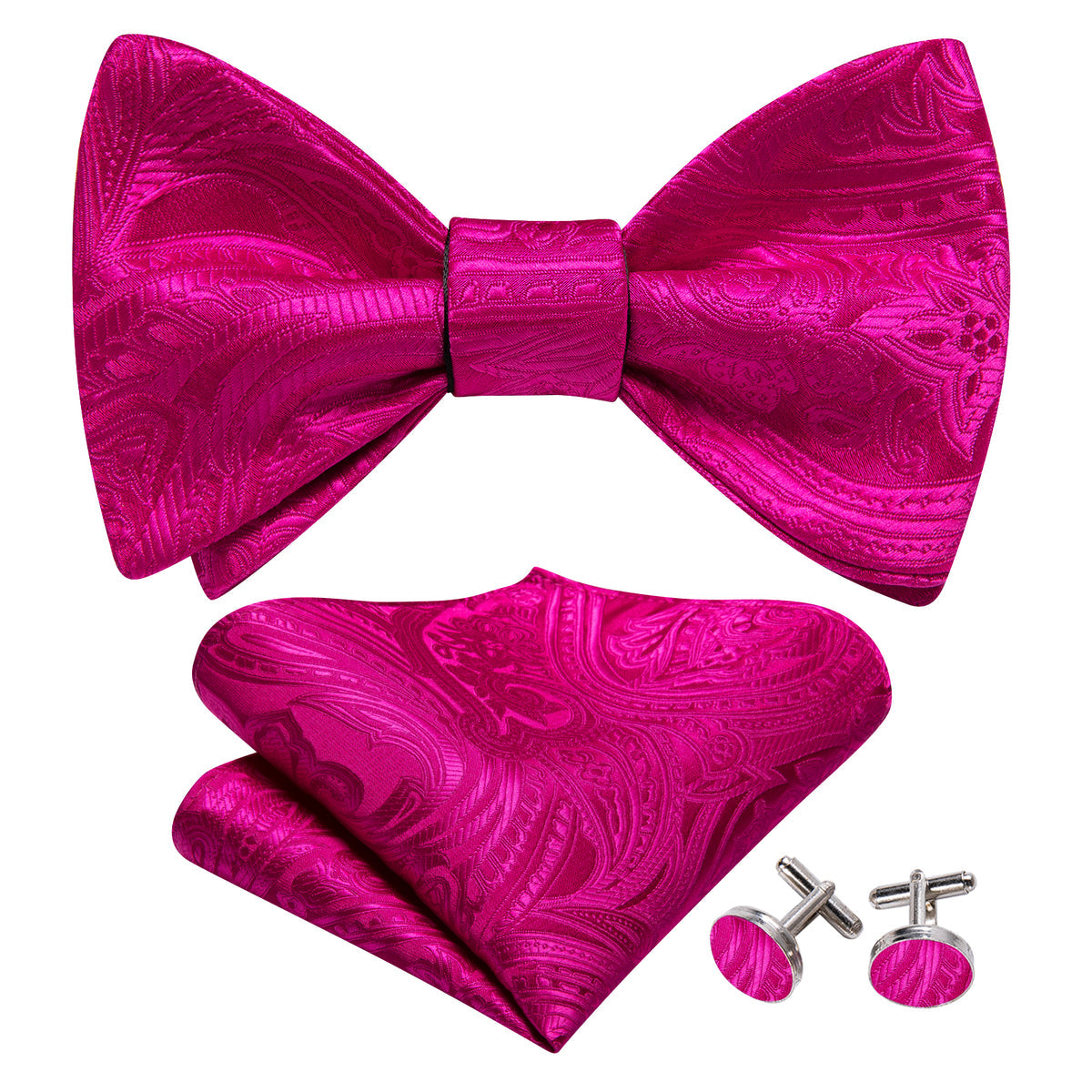 Orchid Paisley Bow Tie Set bow ties    - Sophisticated Gentlemen
