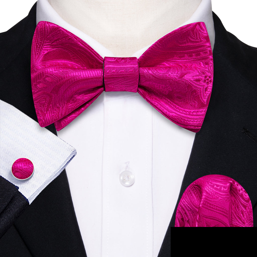 Orchid Paisley Bow Tie Set bow ties    - Sophisticated Gentlemen