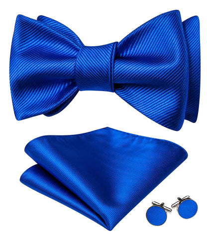 Blue Formal Wedding Bow Tie Set bow ties    - Sophisticated Gentlemen