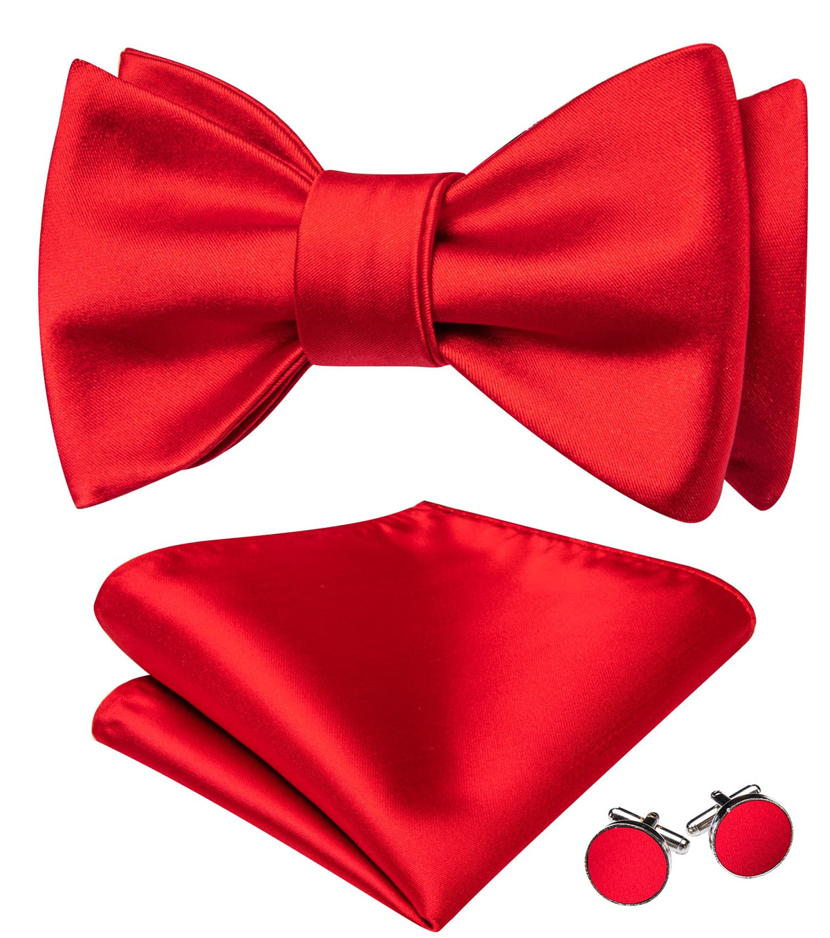 Crimson Red Bow Tie Set bow ties    - Sophisticated Gentlemen