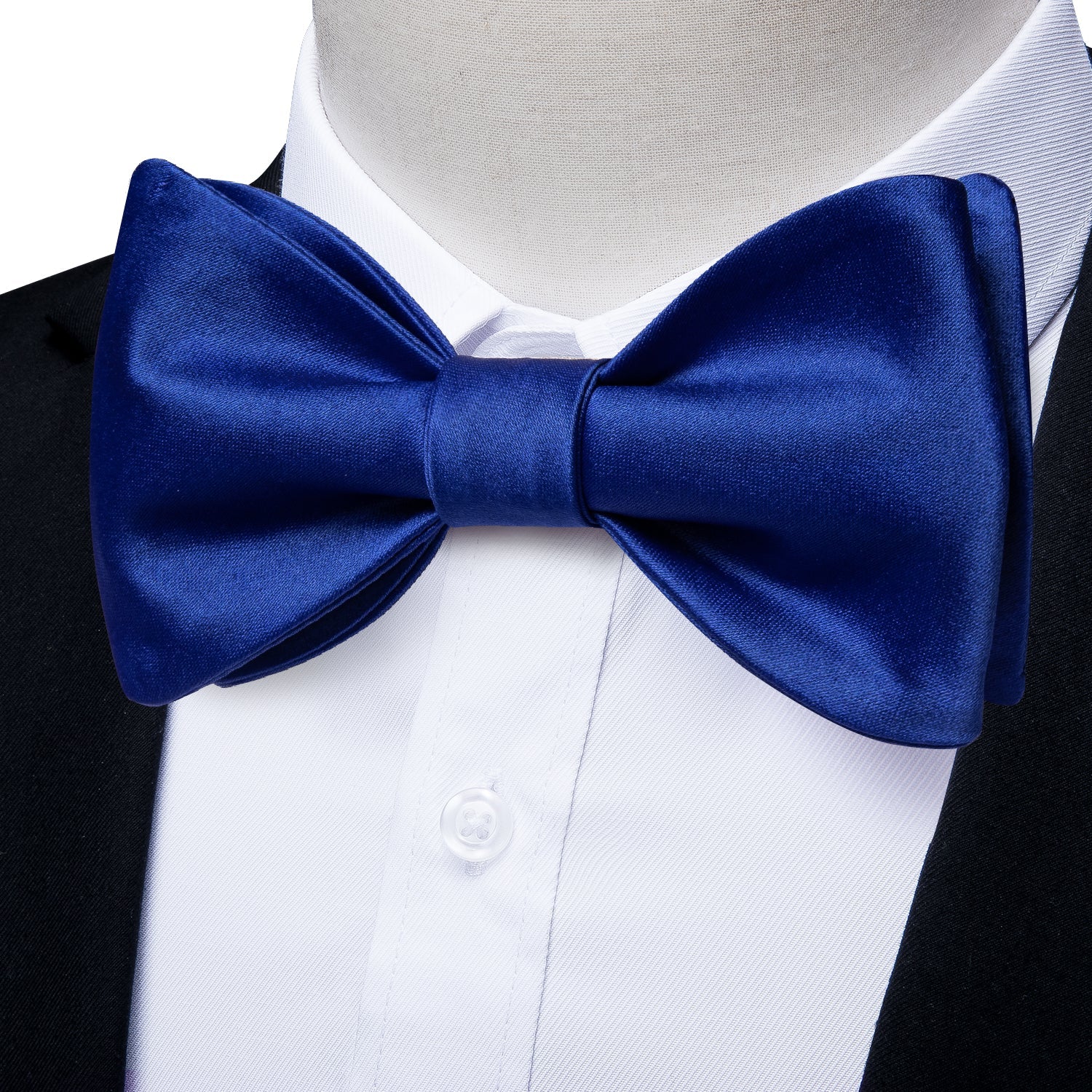 Solid Blue Silk Bow Tie bow tie    - Sophisticated Gentlemen