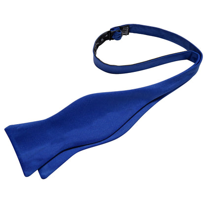 Solid Blue Silk Bow Tie bow tie    - Sophisticated Gentlemen