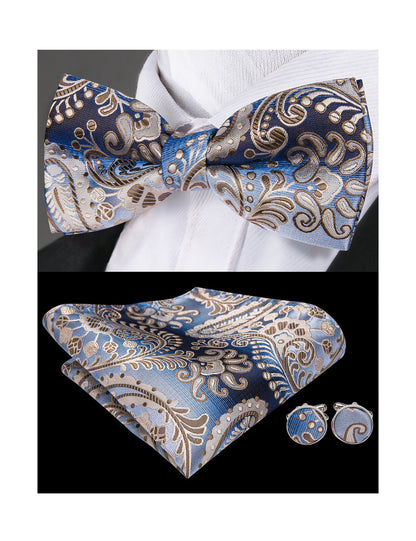 Luxury Paisley Bow Tie Set bow ties    - Sophisticated Gentlemen