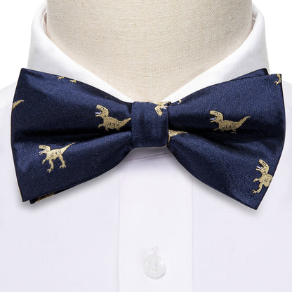 Blue Dinosaur Bow Tie Set bow ties    - Sophisticated Gentlemen