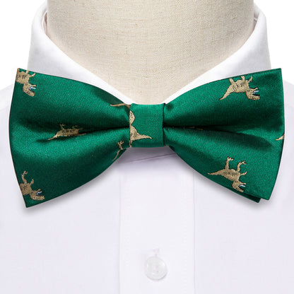 Green Dinosaur Bow Tie Set bow ties    - Sophisticated Gentlemen