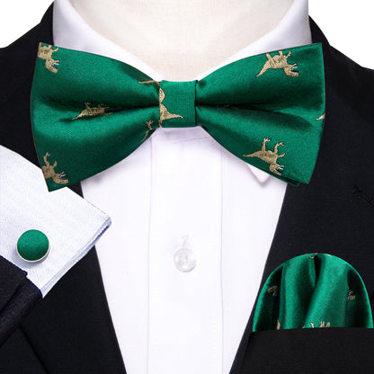 Green Dinosaur Bow Tie Set bow ties    - Sophisticated Gentlemen
