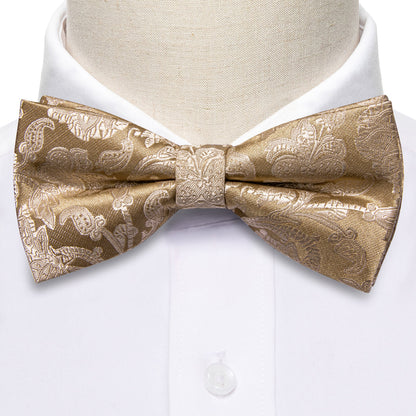Gold Paisley Bow Tie Set bow ties    - Sophisticated Gentlemen