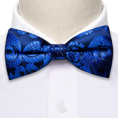 Blue Paisley Bow Tie Set bow ties    - Sophisticated Gentlemen