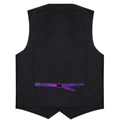 Turquoise & Fuchsia Paisley Silk Vest Set Vest set - Sophisticated Gentlemen