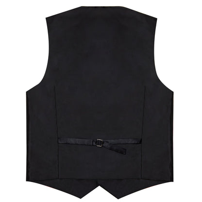 Black and Purple Paisley Silk Vest Set vest set - Sophisticated Gentlemen