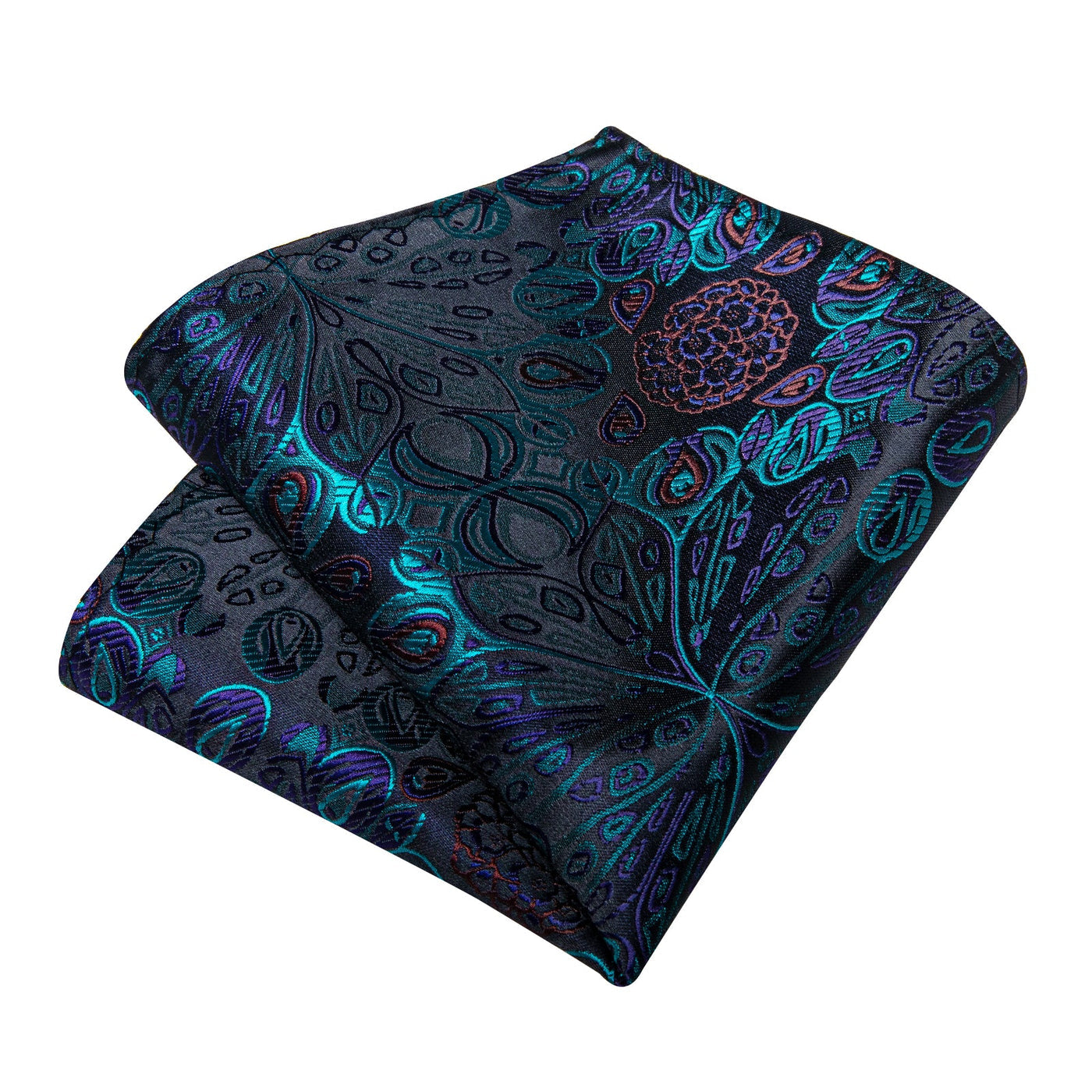 Peacock Dance Tie, Pocket Square and Cufflinks tie sets - Sophisticated Gentlemen