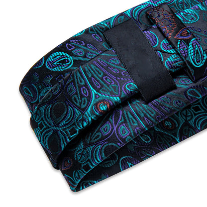Peacock Dance Tie, Pocket Square and Cufflinks tie sets - Sophisticated Gentlemen