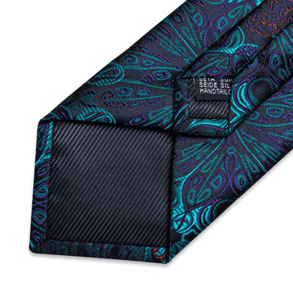 Peacock Dance Tie, Pocket Square and Cufflinks tie sets - Sophisticated Gentlemen