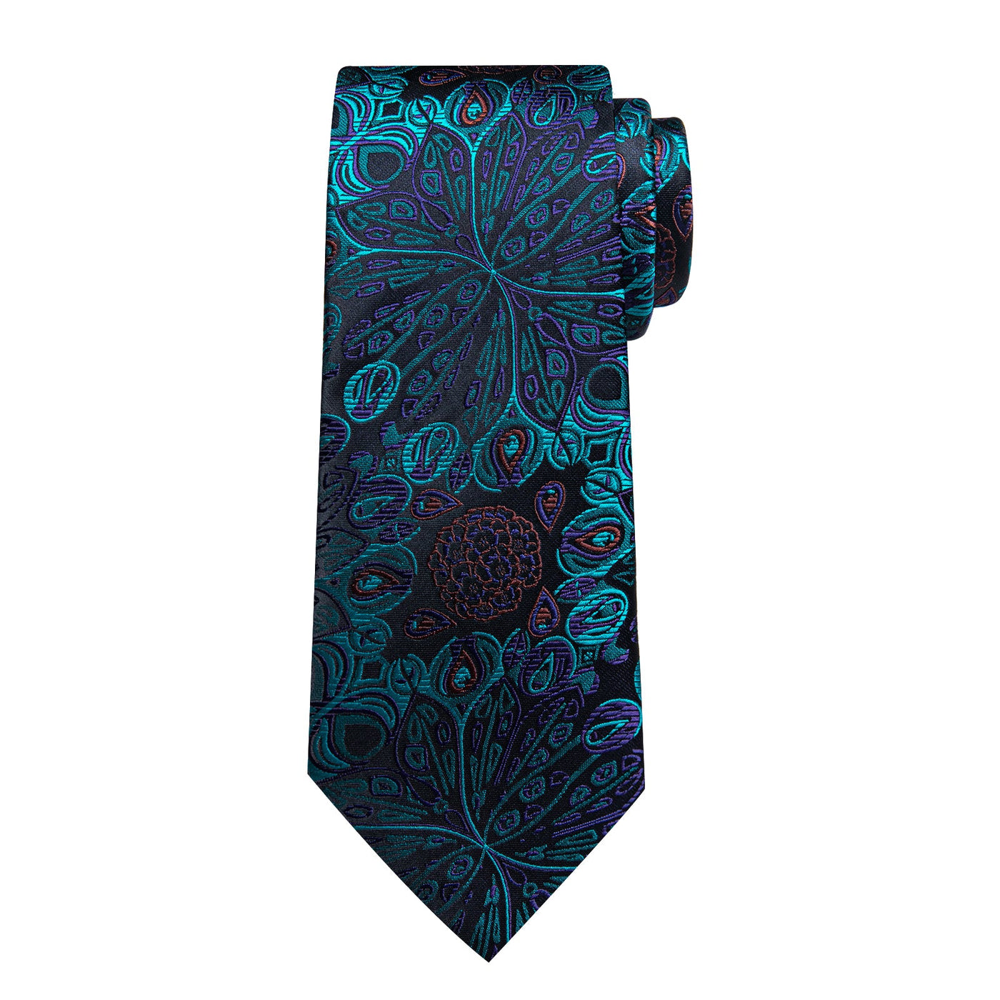 Peacock Dance Tie, Pocket Square and Cufflinks tie sets - Sophisticated Gentlemen