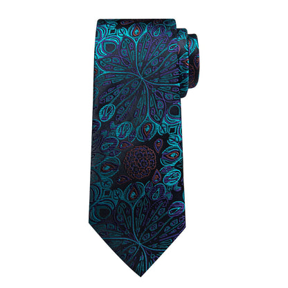 Peacock Dance Tie, Pocket Square and Cufflinks tie sets - Sophisticated Gentlemen