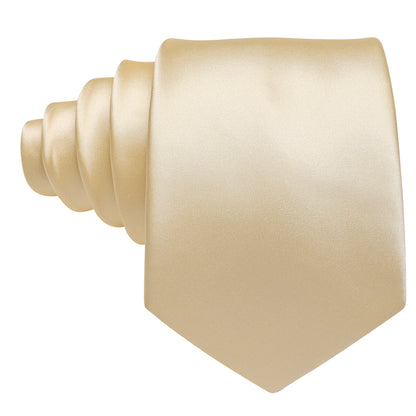 Yellow Solid Silk Tie, Pocket Square and Cufflinks Set tie sets    - Sophisticated Gentlemen