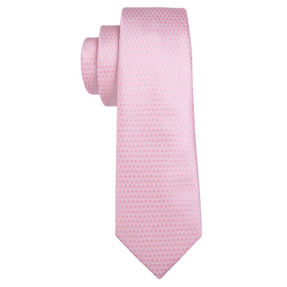 Pink Polka Dot Silk Tie, Pocket Square and Cufflinks Set tie sets    - Sophisticated Gentlemen