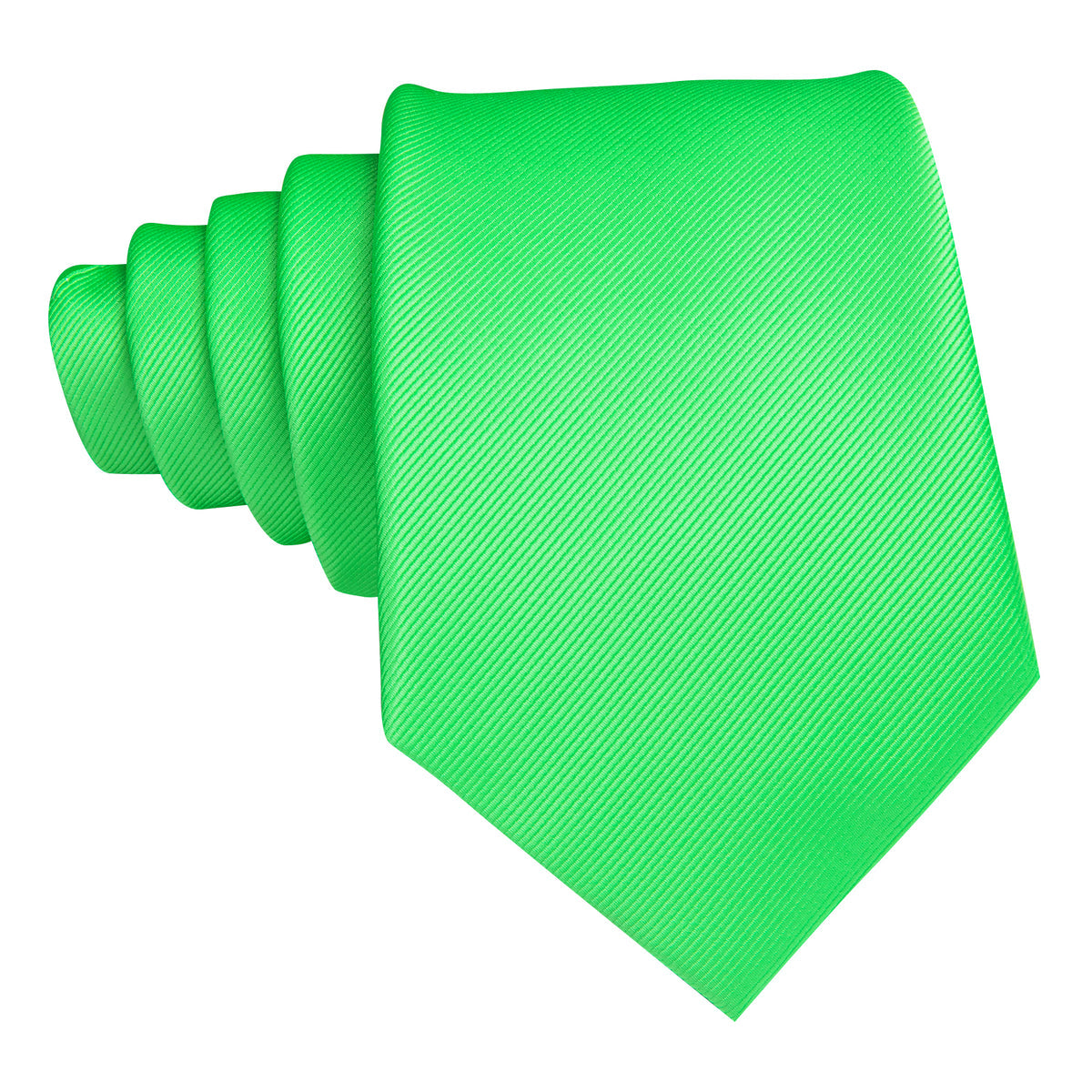 Lime Green Bright Solid Silk Tie, Pocket Square and Cufflinks Set tie sets    - Sophisticated Gentlemen