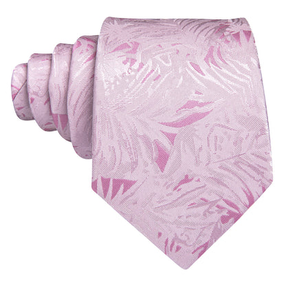 Pink White Floral Silk Tie, Pocket Square and Cufflinks Set tie sets    - Sophisticated Gentlemen