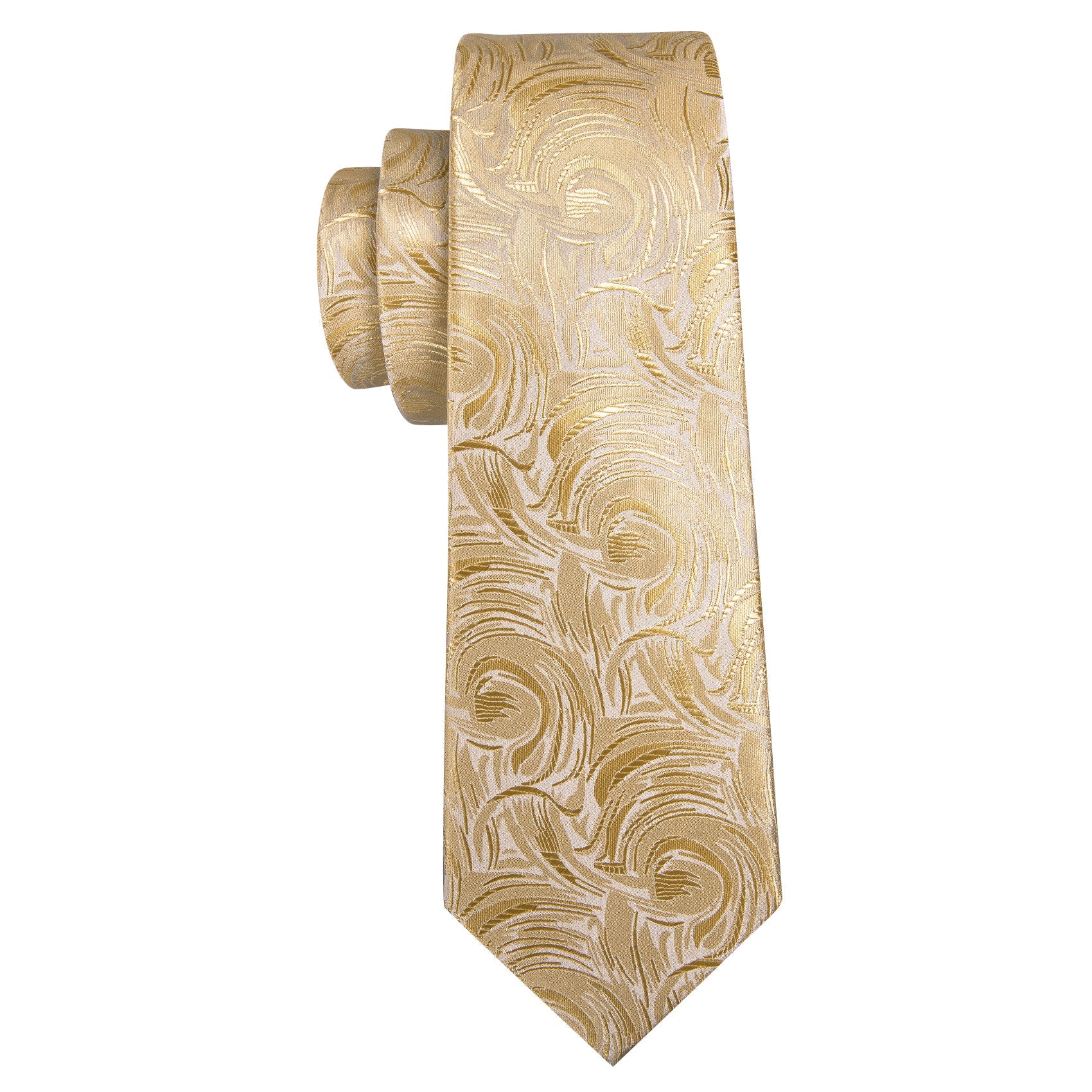 Champagne and Gold Abstract Silk Tie Set tie sets    - Sophisticated Gentlemen