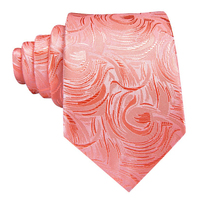 Baby Pink Abstract Silk Tie Set tie sets    - Sophisticated Gentlemen