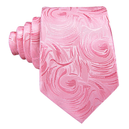 Pink Paisley Silk Tie, Pocket Square and Cufflinks Set tie sets    - Sophisticated Gentlemen