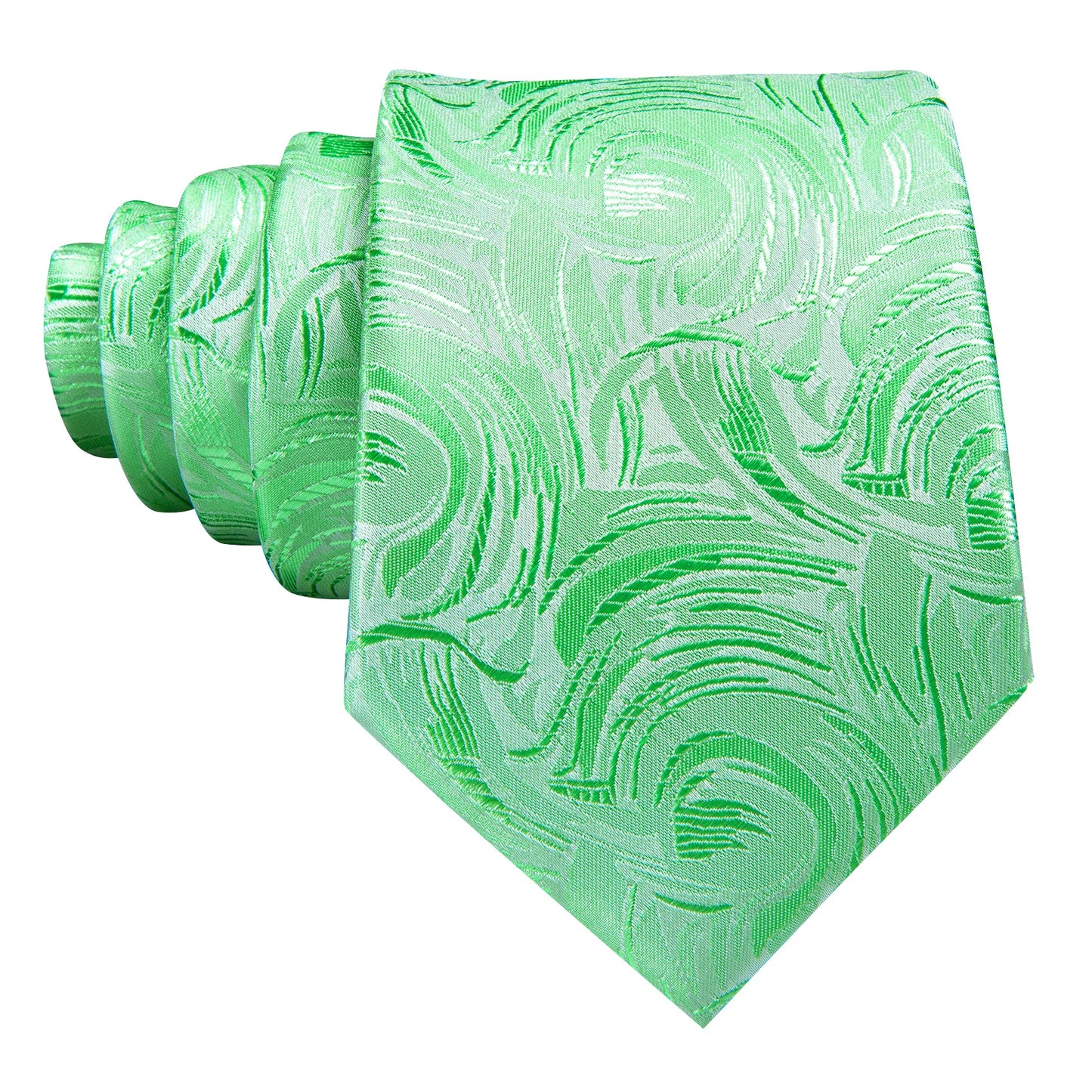 Green Abstract Silk Tie Set tie sets    - Sophisticated Gentlemen