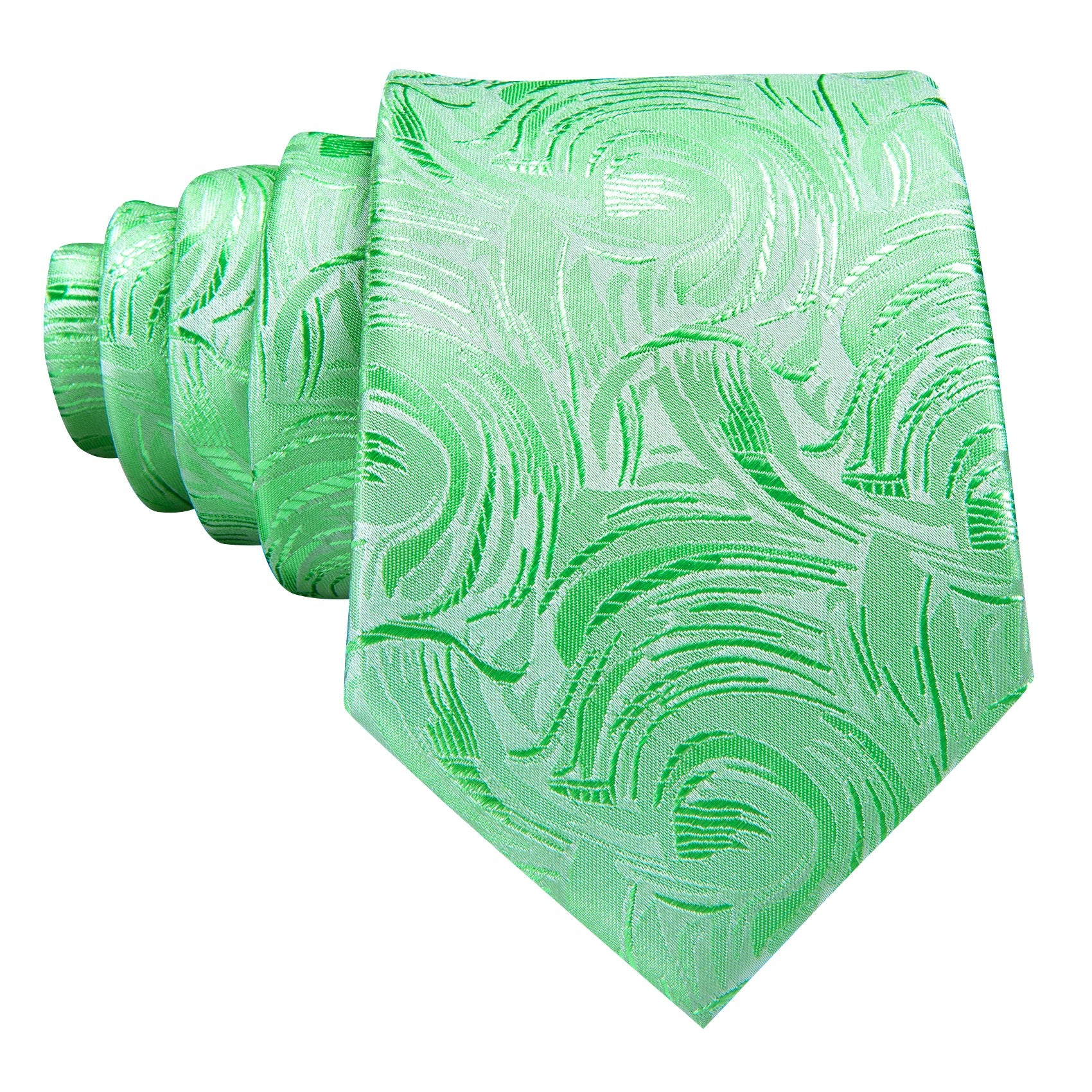 Green Abstract Silk Tie Set tie sets    - Sophisticated Gentlemen