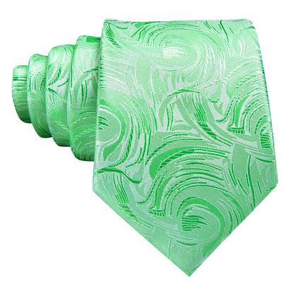 Green Abstract Silk Tie Set tie sets    - Sophisticated Gentlemen