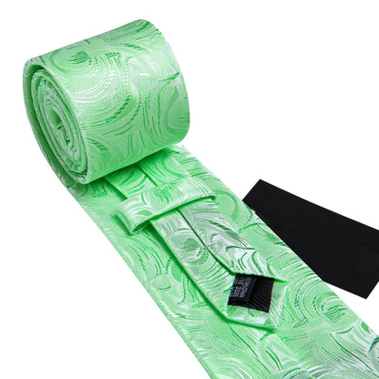Green Abstract Silk Tie Set tie sets    - Sophisticated Gentlemen