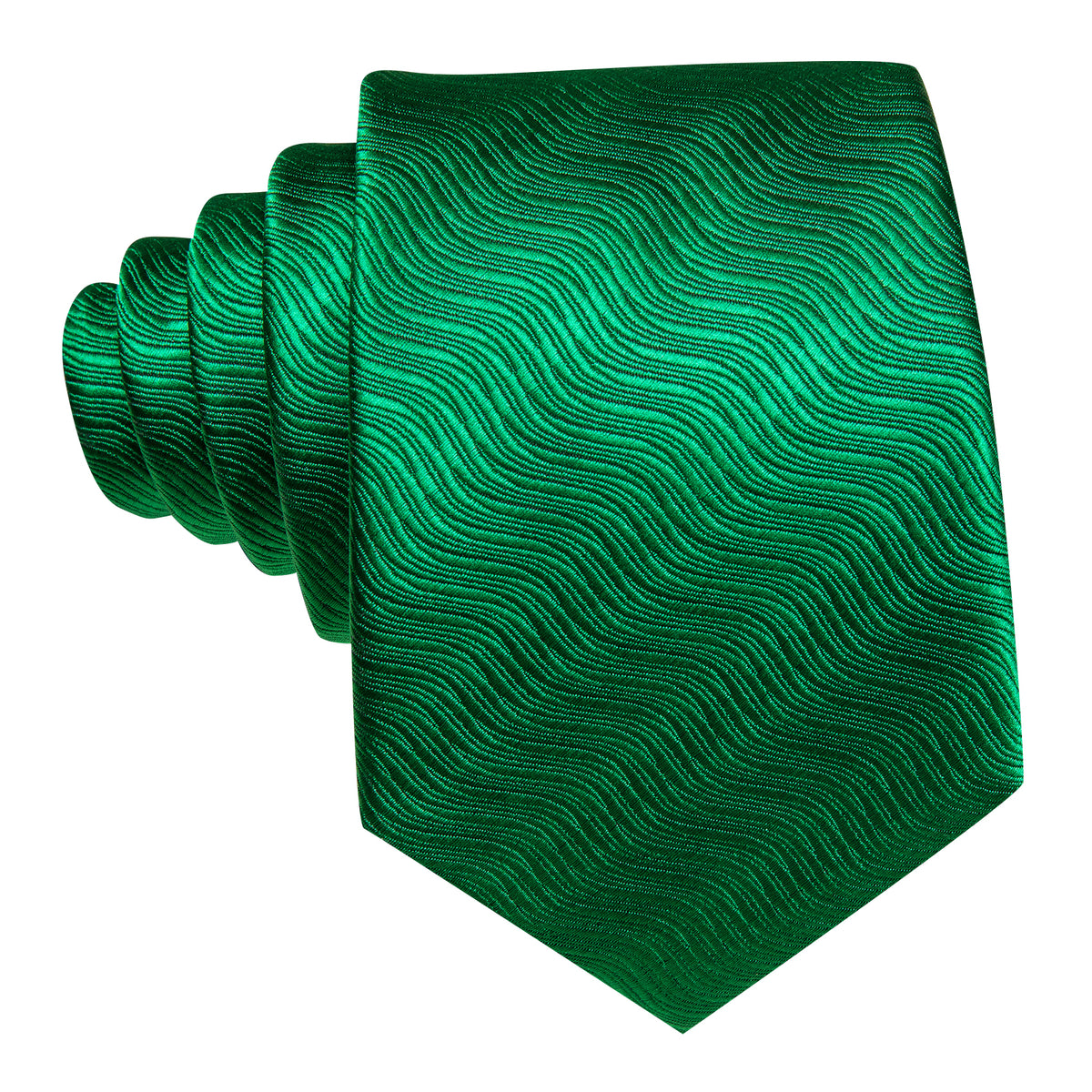 Dark Green Solid Silk Tie, Pocket Square and Cufflinks Set tie sets    - Sophisticated Gentlemen