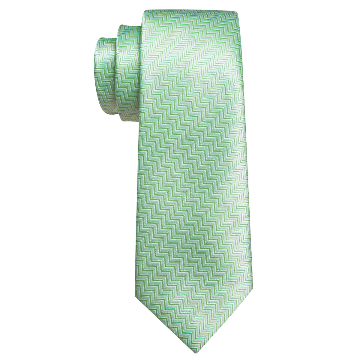 Turquoise Green Ripple Silk Tie, Pocket Square and Cufflinks Set tie sets    - Sophisticated Gentlemen