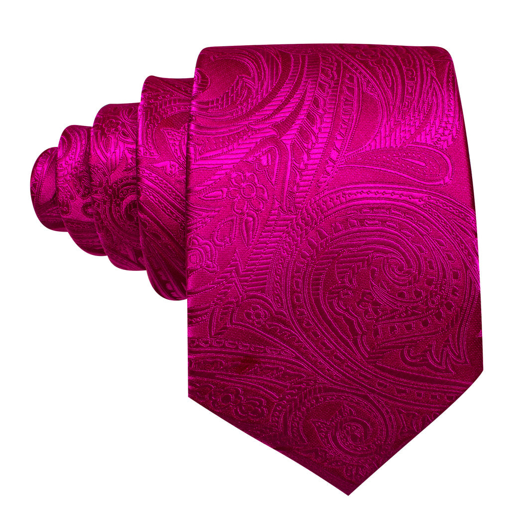 Orchid Paisley Silk Tie, Pocket Square and Cufflinks Set tie sets    - Sophisticated Gentlemen