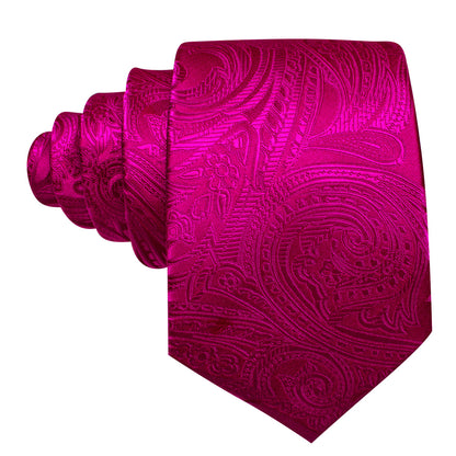 Orchid Paisley Silk Tie, Pocket Square and Cufflinks Set tie sets    - Sophisticated Gentlemen