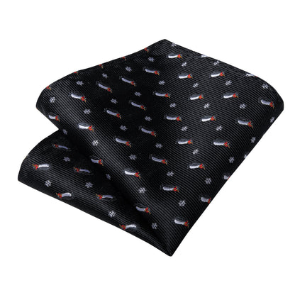 Penguins and Snowflakes Tie, Pocket Square, Cufflinks and Tie Clip tie sets    - Sophisticated Gentlemen