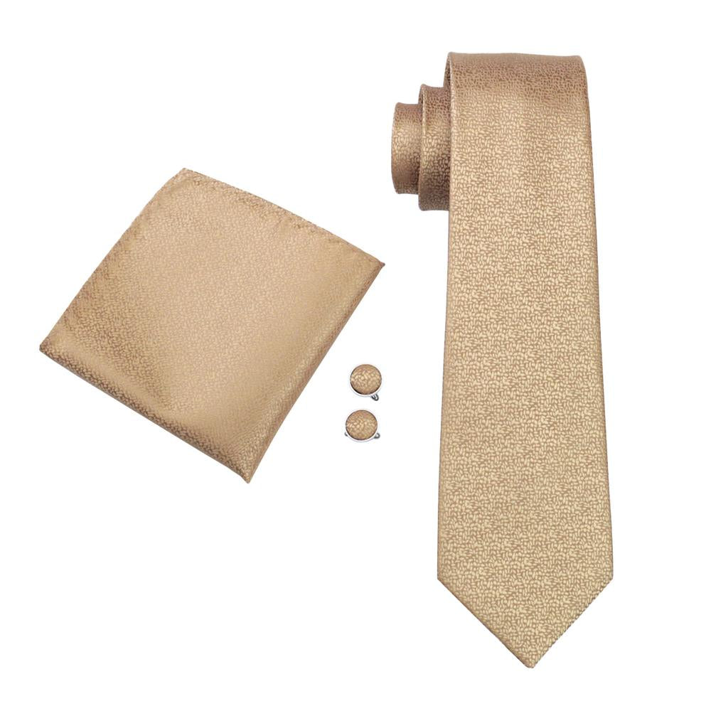 Tie, Pocket Square and Cufflinks In Gold Tie sets - Sophisticated Gentlemen