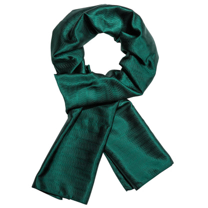 Luxury Green Plaid Silk Scarf Scarf    - Sophisticated Gentlemen