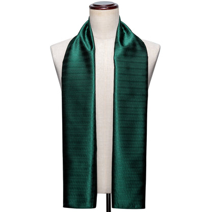 Luxury Green Plaid Silk Scarf Scarf    - Sophisticated Gentlemen