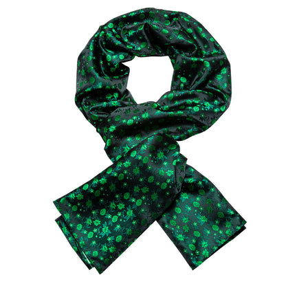 Bright Green Flower Scarf Scarf    - Sophisticated Gentlemen