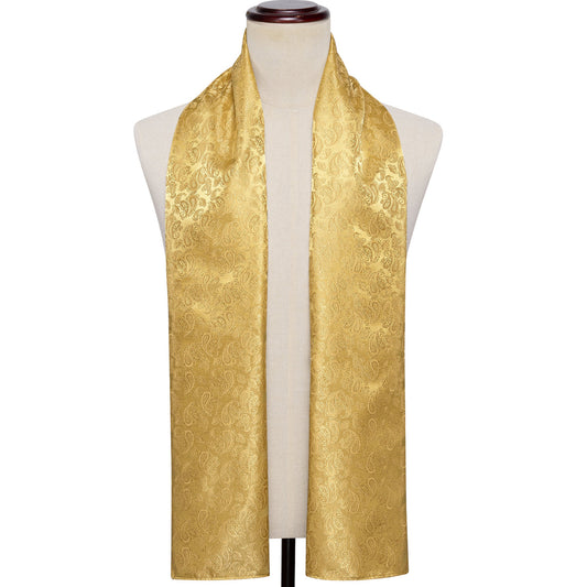 Luxury Gold Paisley Scarf Scarf    - Sophisticated Gentlemen