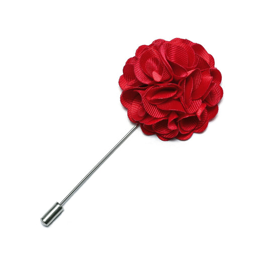Rose Red Floral Lapel Pin lapel pin    - Sophisticated Gentlemen