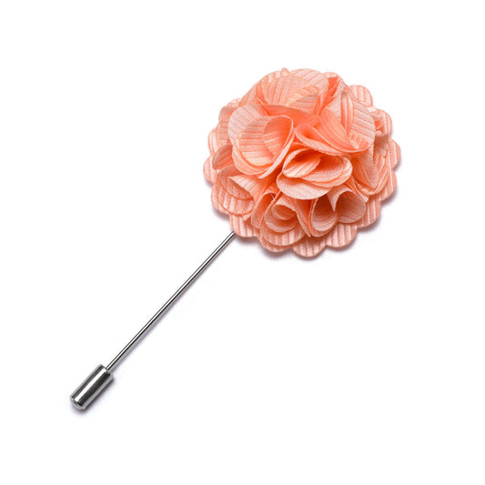 Coral Floral Lapel Pin lapel pin    - Sophisticated Gentlemen