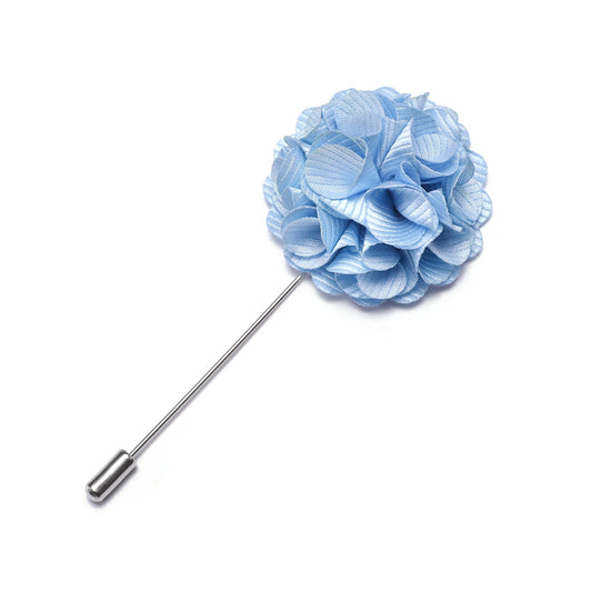 Baby Blue Floral Lapel Pin lapel pin    - Sophisticated Gentlemen